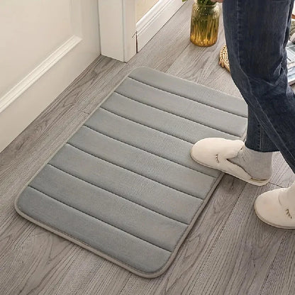 3 Pcs Bathroom Rug Set Soft Foot Mat Absorbent Memory Foam