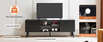 JHK Wooden Stand For Up To 60 Inch TV