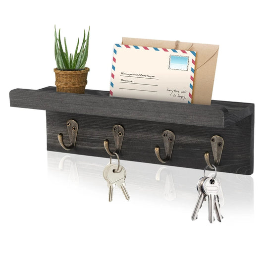 Farmhouse Wooden Key Holder Wall Mounted