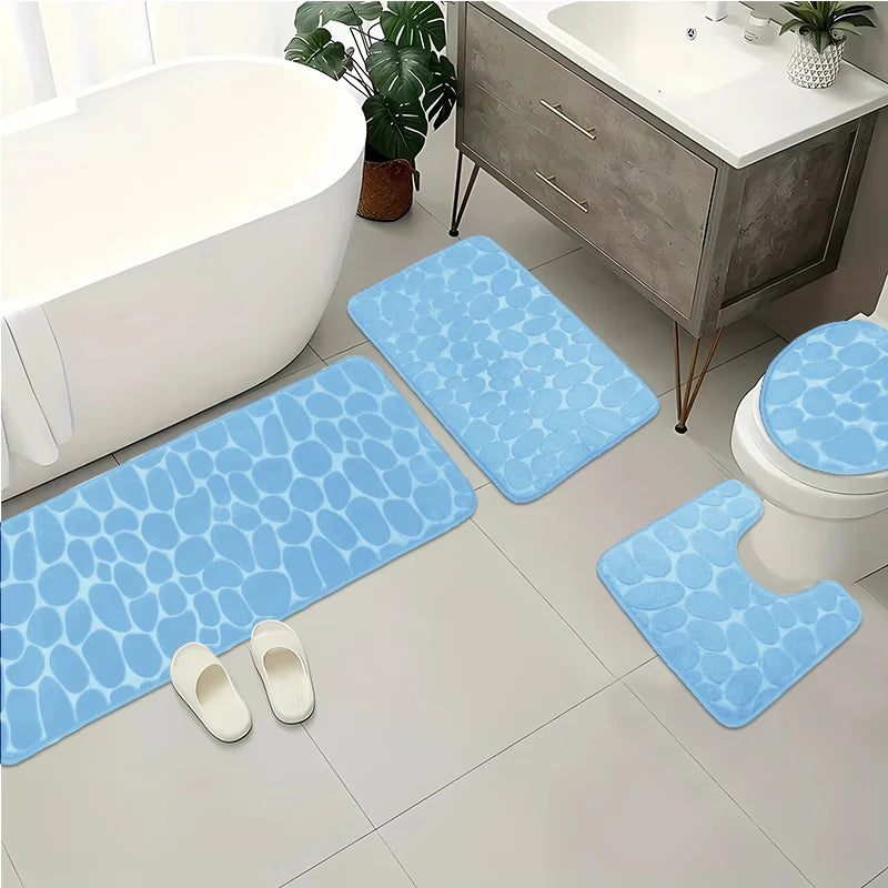Cobblestone Bathroom Mat Super Absorbent