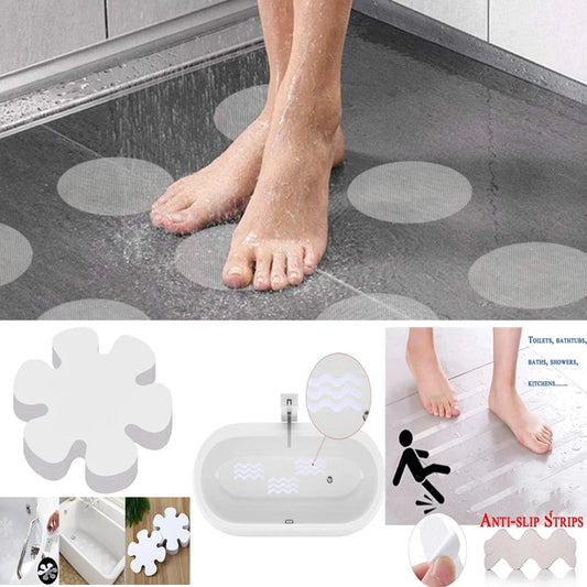 12PCS Bathroom Slip Transparent Pad