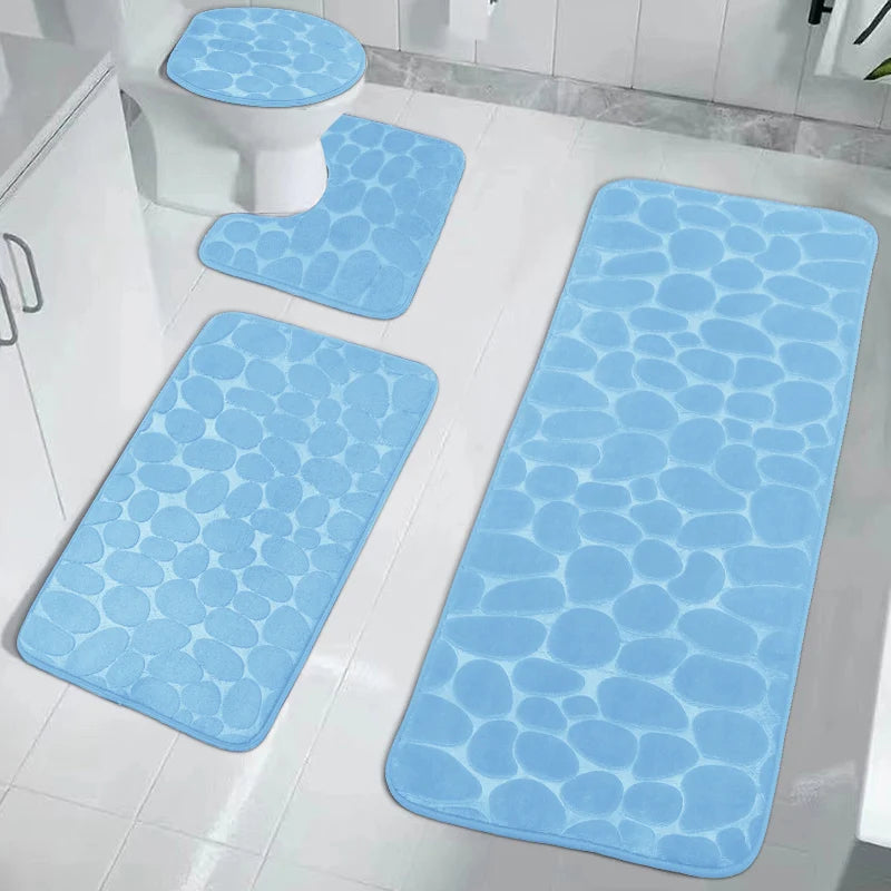 Cobblestone Bathroom Mat Super Absorbent