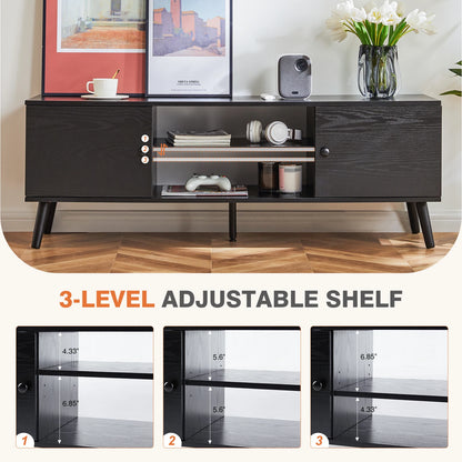 JHK Wooden Stand For Up To 60 Inch TV