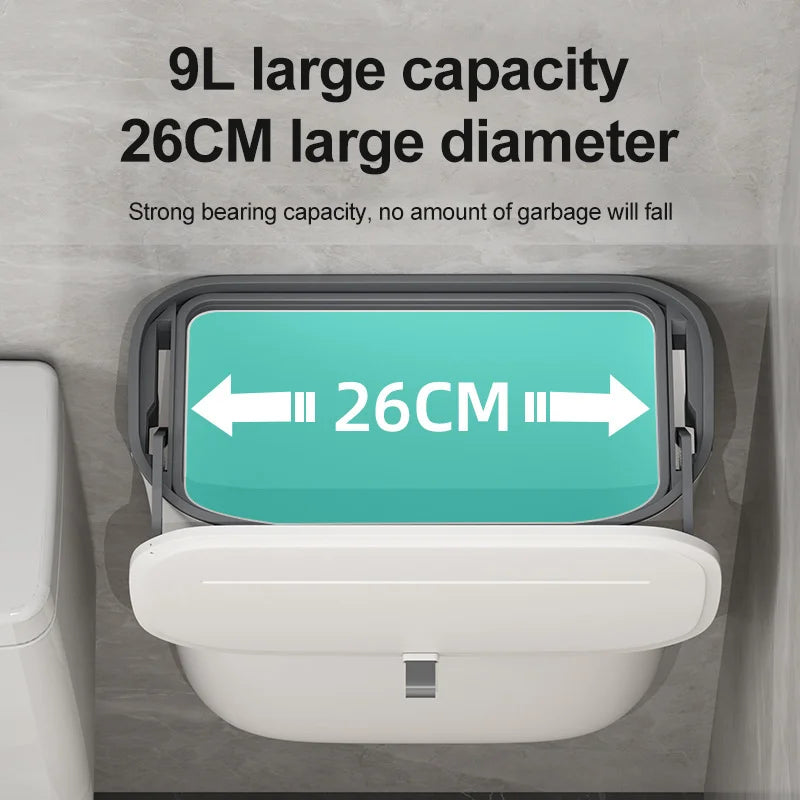 Can Wall Mounted Hanging Trash With Lid