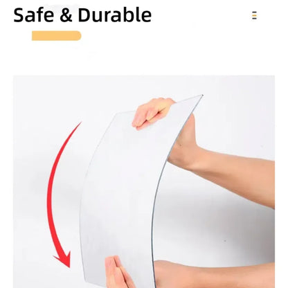 7.87 Inch Heart-shaped Irregular Bathroom Acrylic Shatterproof Mirrors, Non Glass
