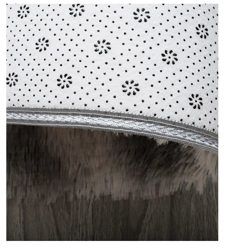 Long Hair Tie-Dyed Silk Carpet Home Living Room