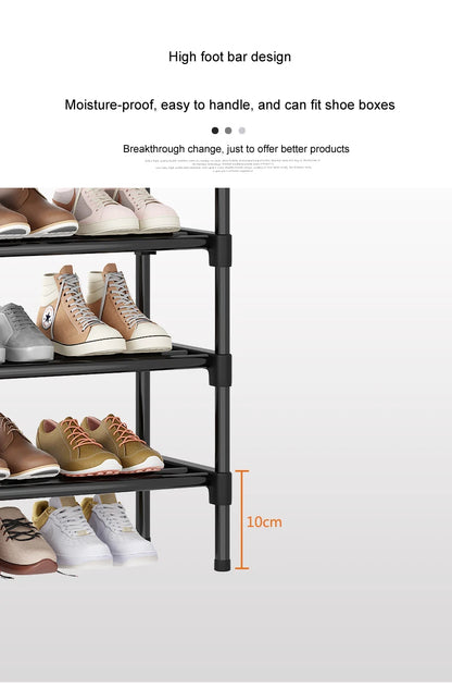 Black Elevated Shoe Rack Small  Simple Multi-layer