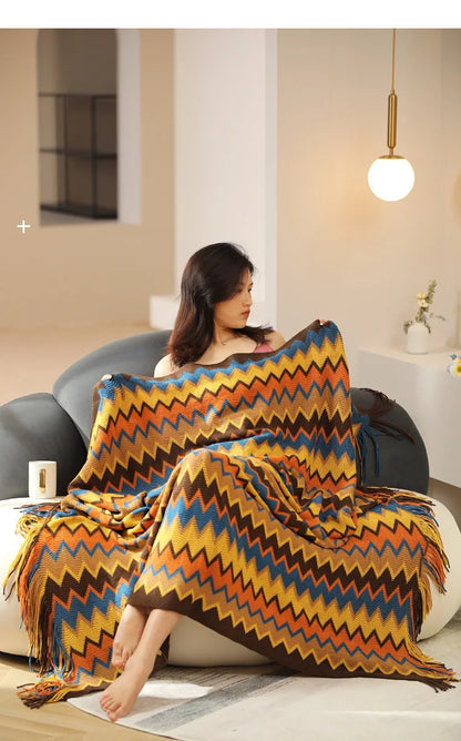 Boho Plaid Blanket