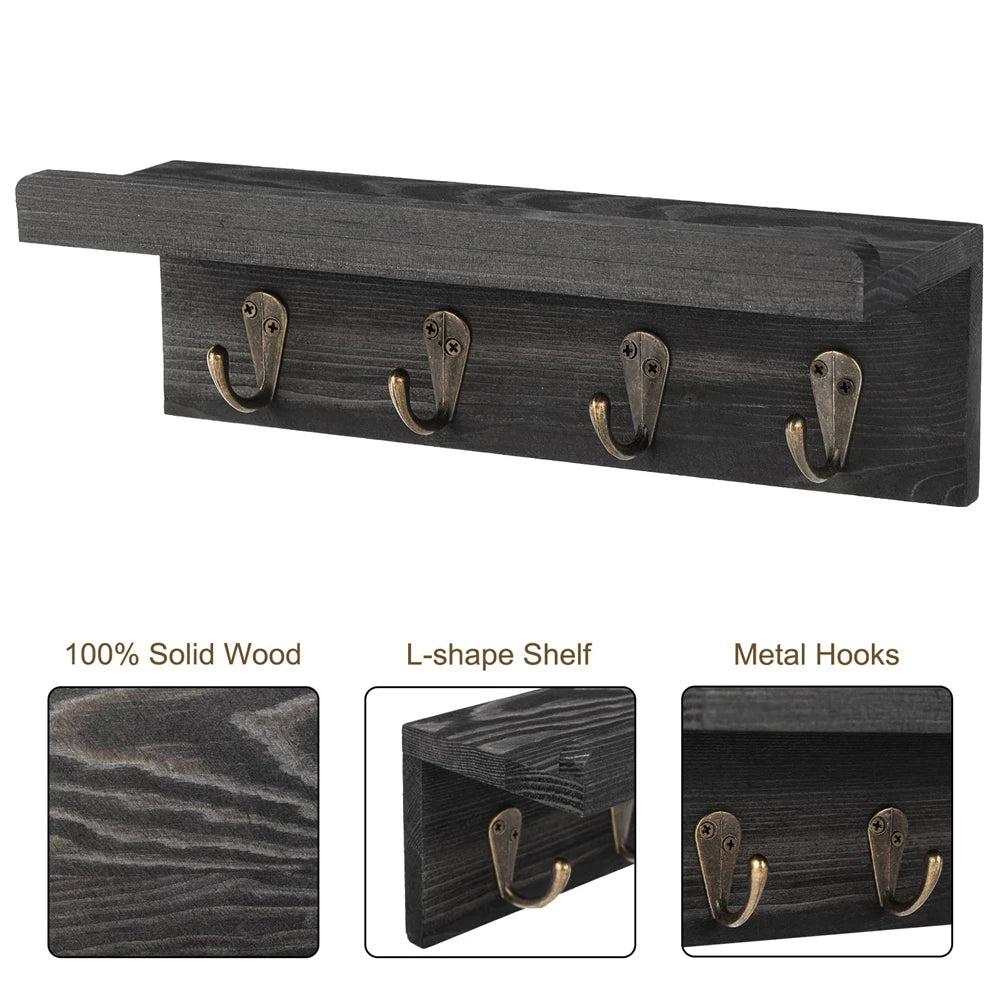 Farmhouse Wooden Key Holder Wall Mounted
