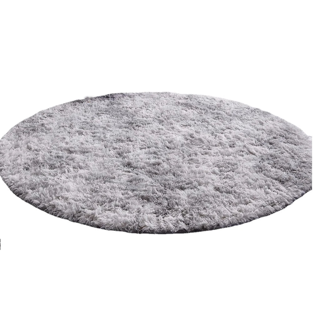 Grey Round Area Rug Carpets for Living Room