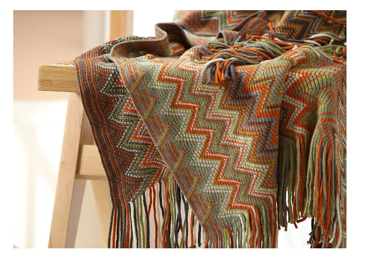 Boho Plaid Blanket