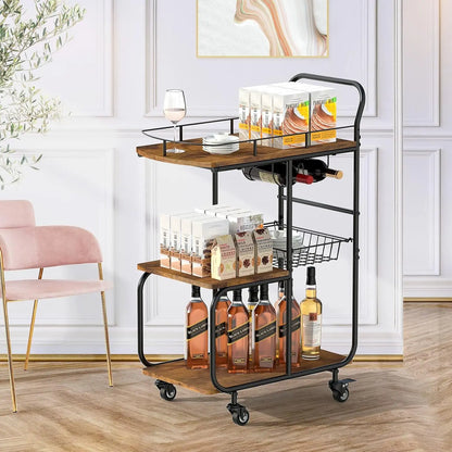Bar Cart for Home, Liquor Beverage