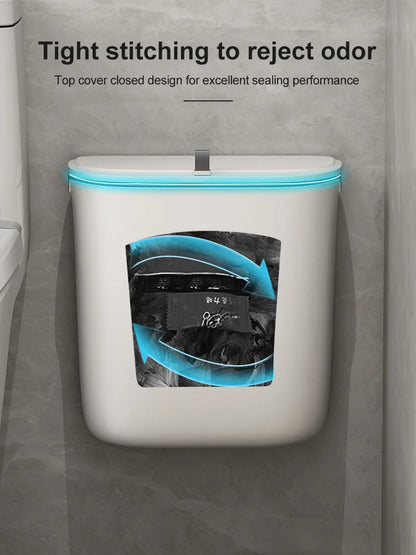 Can Wall Mounted Hanging Trash With Lid