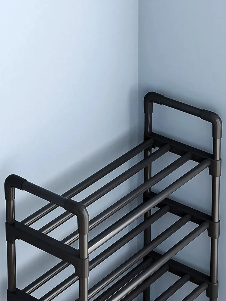 Black Elevated Shoe Rack Small  Simple Multi-layer
