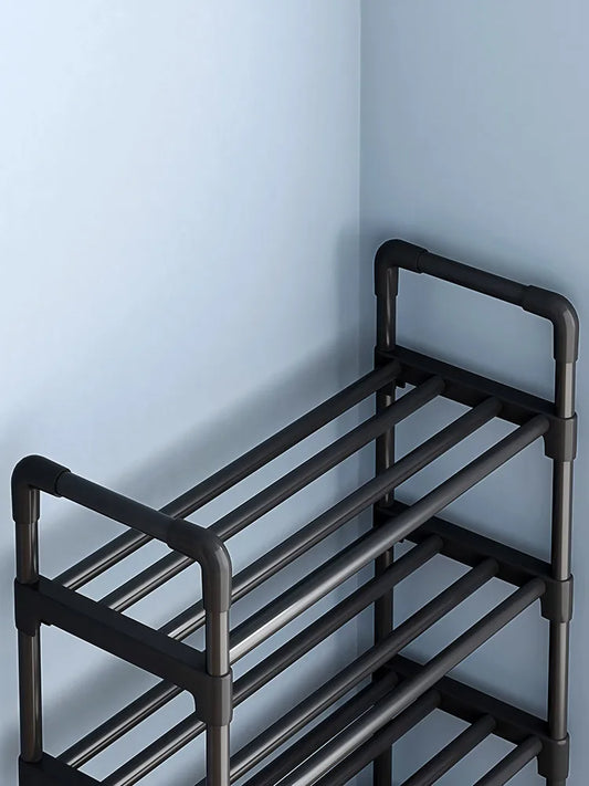 Black Elevated Shoe Rack Small  Simple Multi-layer
