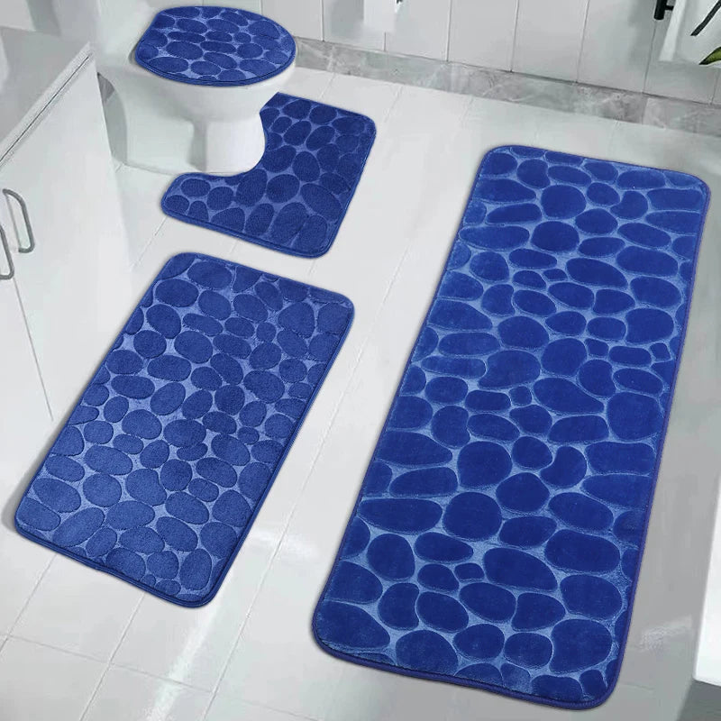 Cobblestone Bathroom Mat Super Absorbent