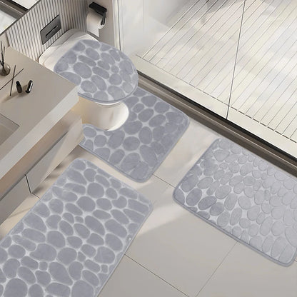 Cobblestone Bathroom Mat Super Absorbent