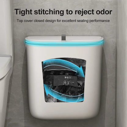 Can Wall Mounted Hanging Trash With Lid