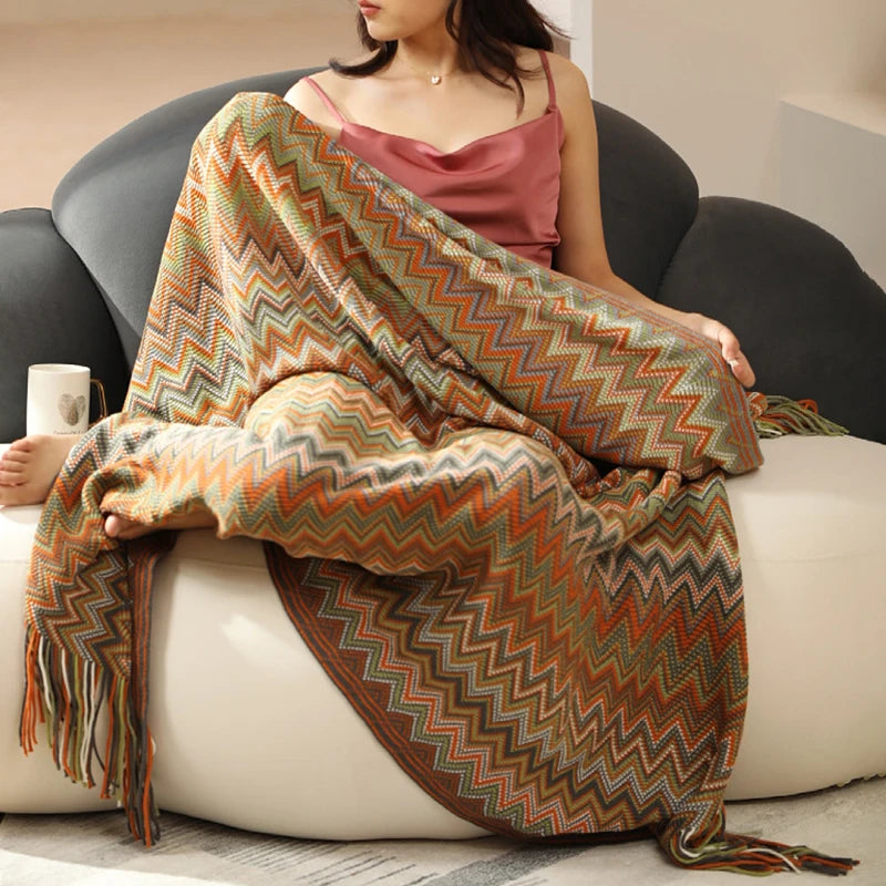 Boho Plaid Blanket
