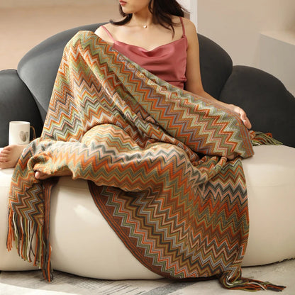 Boho Plaid Blanket