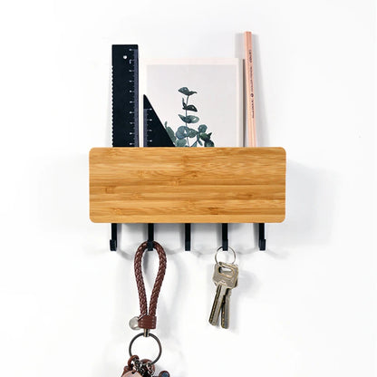 Wall Hanging Bamboo Key Hanger Holder