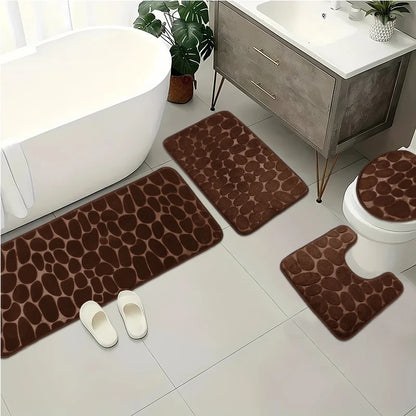 Cobblestone Bathroom Mat Super Absorbent