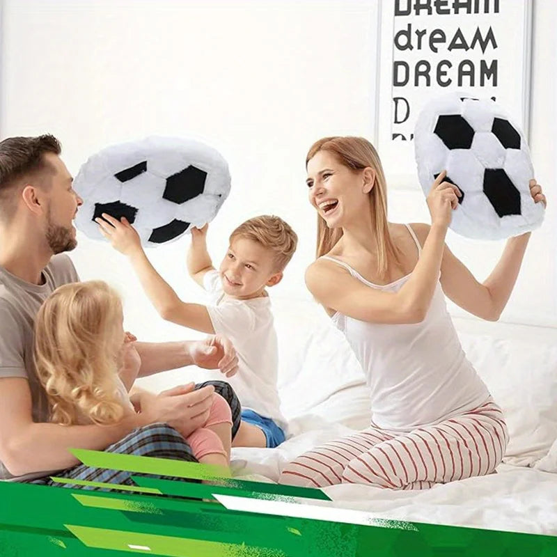 Plush Soccer Ball Throw Pillow Cushion