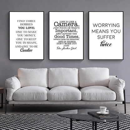 Canvas Painting Positive Energy Phrases Motivational Words