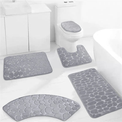 Cobblestone Bathroom Mat Super Absorbent