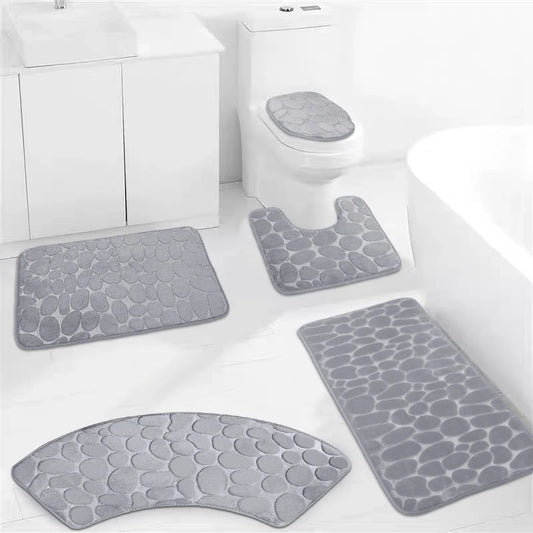 Cobblestone Bathroom Mat Super Absorbent