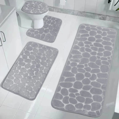 Cobblestone Bathroom Mat Super Absorbent
