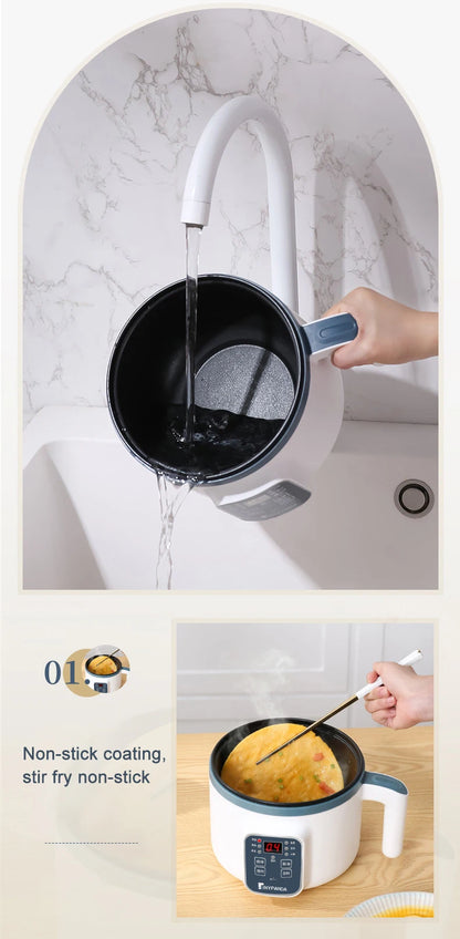 1.7L Electric Rice Cooker Single Double Layer 220V Multi Cooker Non-Stick