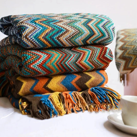 Boho Plaid Blanket
