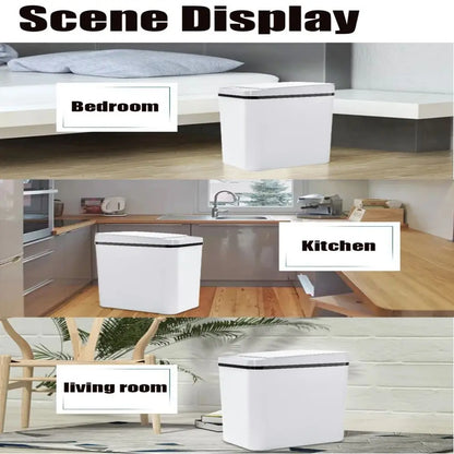 Bathroom Touchless Trash,12L Motion Sensor-Activated