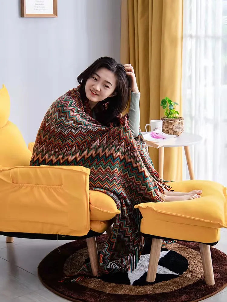 Boho Plaid Blanket