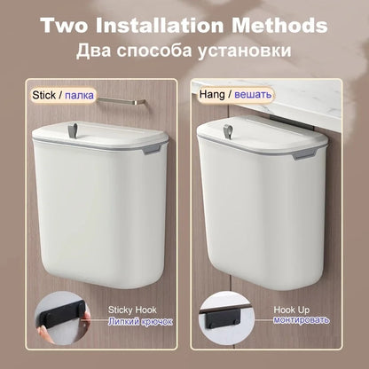 Can Wall Mounted Hanging Trash With Lid