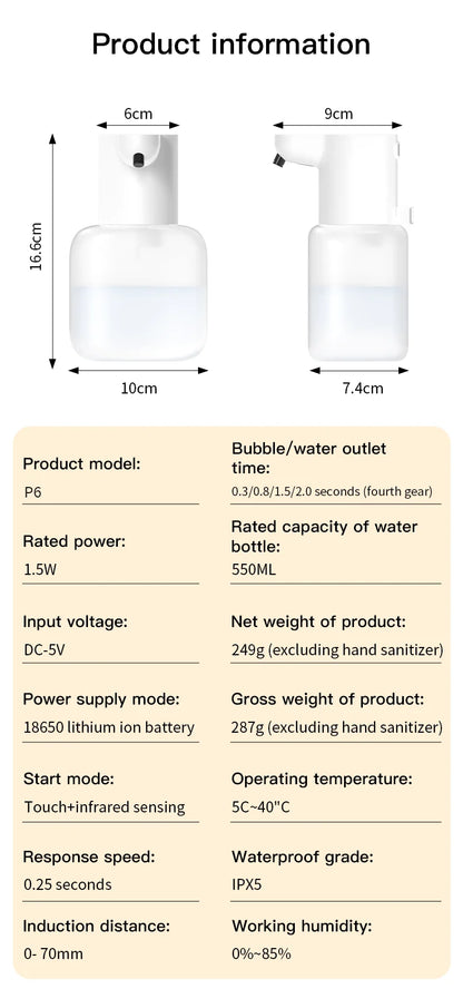 P6 Automatic Inductive Soap Dispenser
