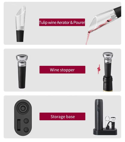 4-in-1 Electric Bottle Wine Opener Set